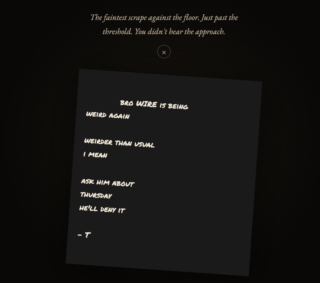 Tane's note about Wire